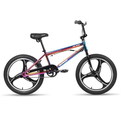 „Joykie Hiland“ 20 colių vaikų BMX dviratis berniukams mergaitėms 5–12 metų, 360 laipsnių rotoriaus laisvuoju stiliumi, 4 kaiščiai vieno greičio vaiko BMX dviratis, kelių spalvų